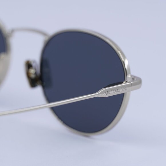 🕶️ New Saint Laurent SL799 003 Sunglasses - Shiny Gold Frame, Dark Grey Lenses - Picture 5 of 10